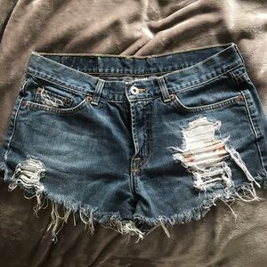 Lucky Brand Vintage Distressed Denim CutOff Shorts